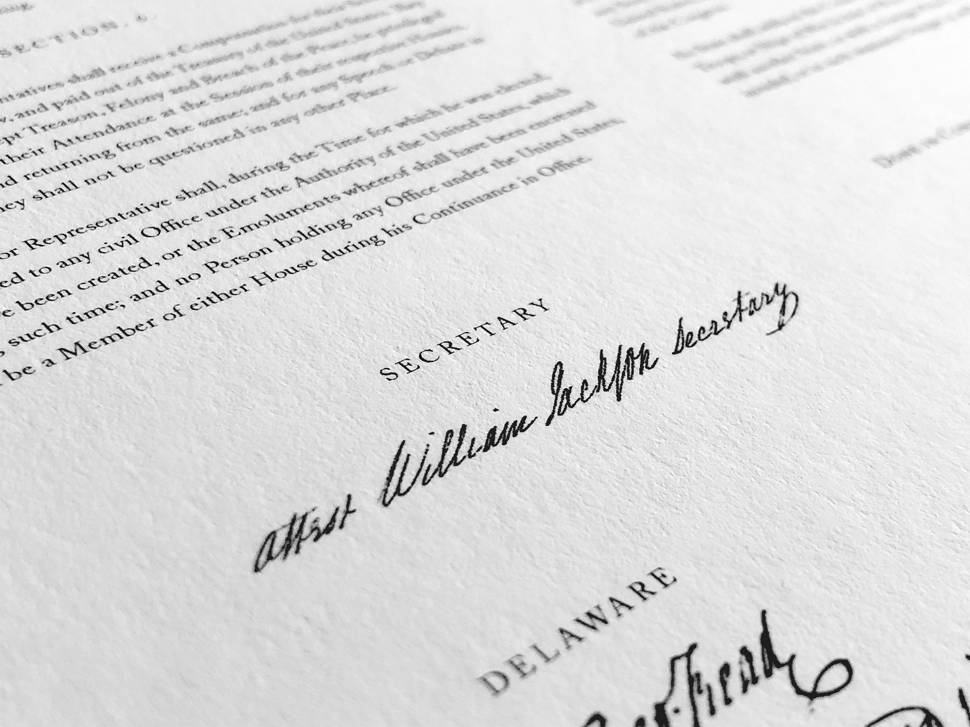 Detail of Rothridge Constitution Print