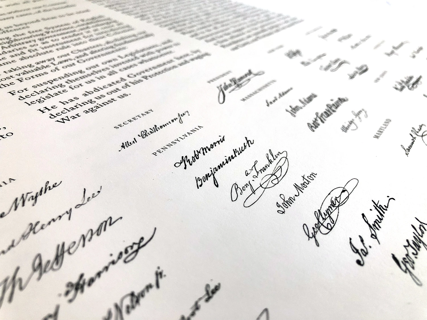 Detail of Rothridge Declaration Print